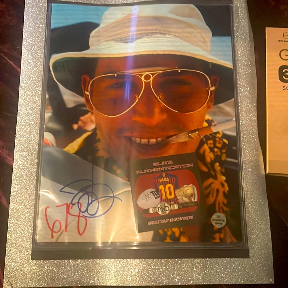 Johnny Depp Original Signature w/COA Fear and Loathing in Las Vegas picture.